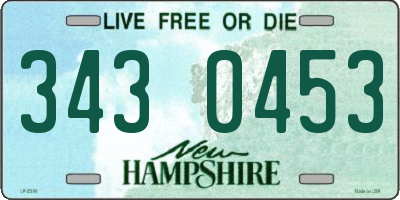 NH license plate 3430453