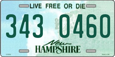 NH license plate 3430460