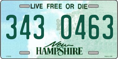 NH license plate 3430463