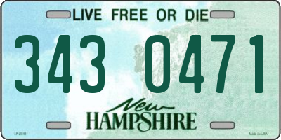 NH license plate 3430471