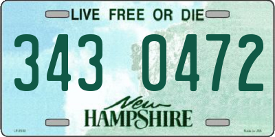 NH license plate 3430472