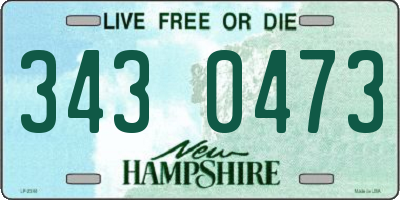 NH license plate 3430473