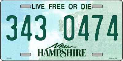 NH license plate 3430474