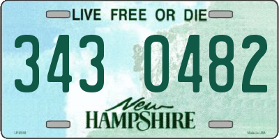 NH license plate 3430482