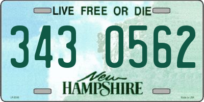 NH license plate 3430562