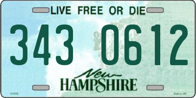 NH license plate 3430612