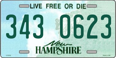 NH license plate 3430623