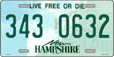 NH license plate 3430632