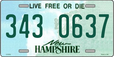 NH license plate 3430637