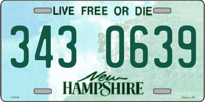 NH license plate 3430639