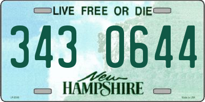 NH license plate 3430644