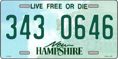 NH license plate 3430646