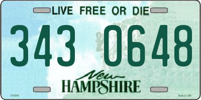 NH license plate 3430648