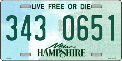 NH license plate 3430651