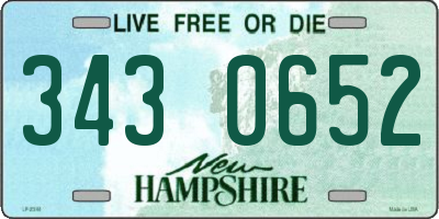 NH license plate 3430652