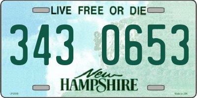 NH license plate 3430653