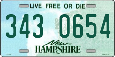 NH license plate 3430654