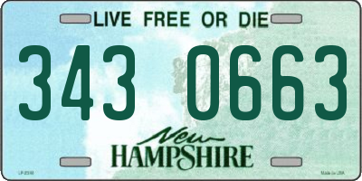 NH license plate 3430663