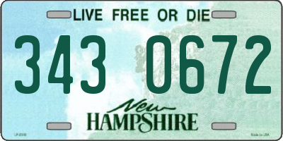 NH license plate 3430672