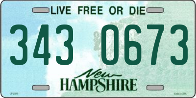 NH license plate 3430673