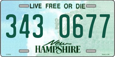 NH license plate 3430677