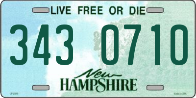 NH license plate 3430710