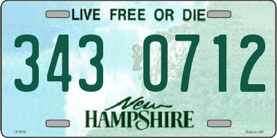 NH license plate 3430712