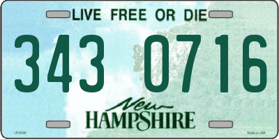 NH license plate 3430716