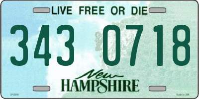 NH license plate 3430718