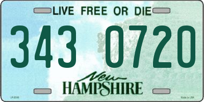 NH license plate 3430720