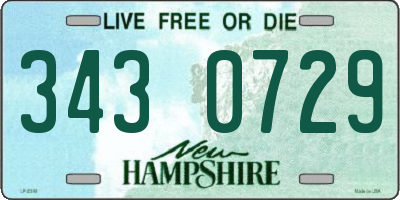 NH license plate 3430729