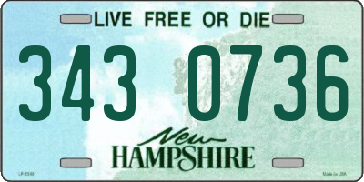 NH license plate 3430736