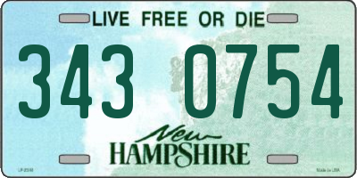 NH license plate 3430754