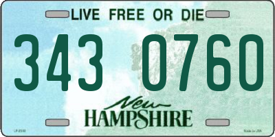 NH license plate 3430760