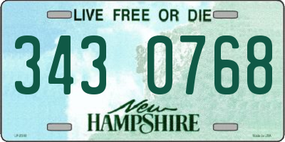 NH license plate 3430768