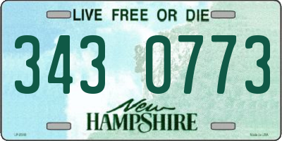 NH license plate 3430773