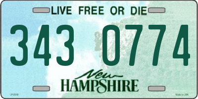 NH license plate 3430774