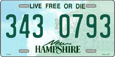 NH license plate 3430793