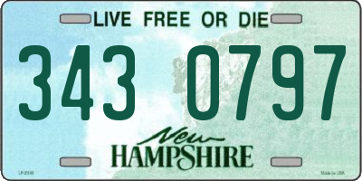 NH license plate 3430797