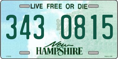 NH license plate 3430815
