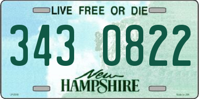 NH license plate 3430822