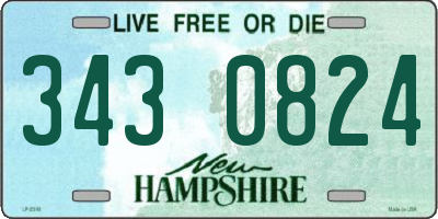 NH license plate 3430824