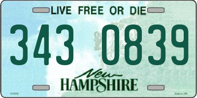 NH license plate 3430839