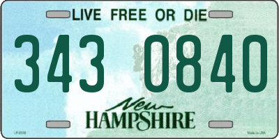 NH license plate 3430840