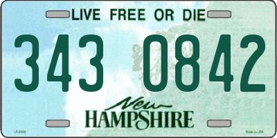 NH license plate 3430842