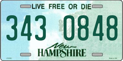 NH license plate 3430848