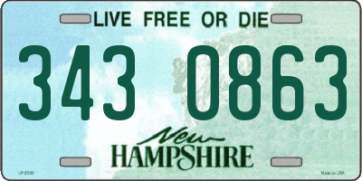 NH license plate 3430863