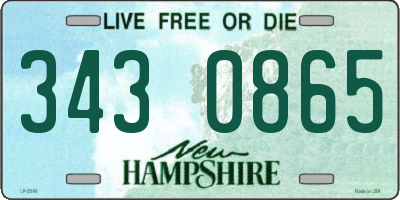 NH license plate 3430865