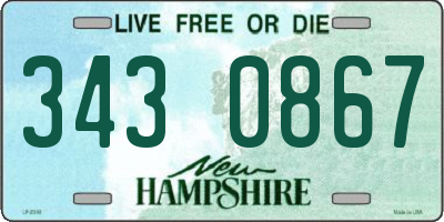 NH license plate 3430867