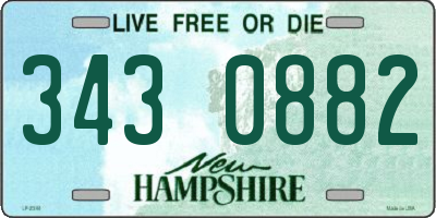 NH license plate 3430882